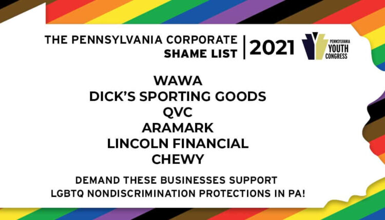 Pa. Youth Congress hits Keystone State corporations for lack of LGBTQ support