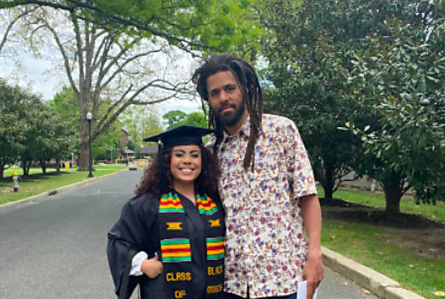 J. Cole Attends NJ Fan's College Graduation