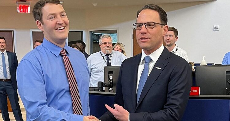 Shapiro, citing the importance of public safety, stops by PEMA HQ for first state agency visit