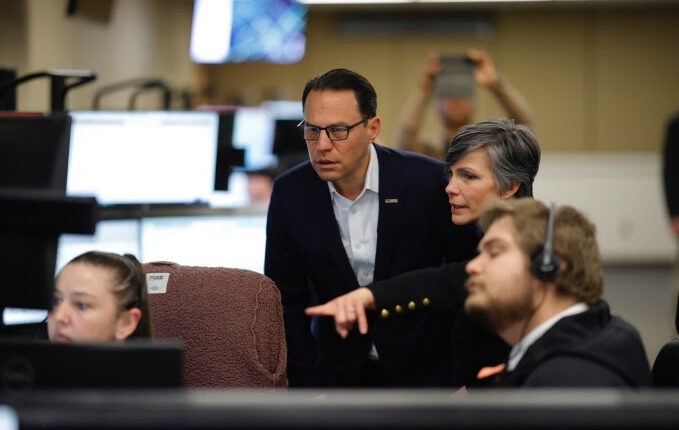 ‘They need our support now more than ever,’ Shapiro says, promoting 911 spending plan